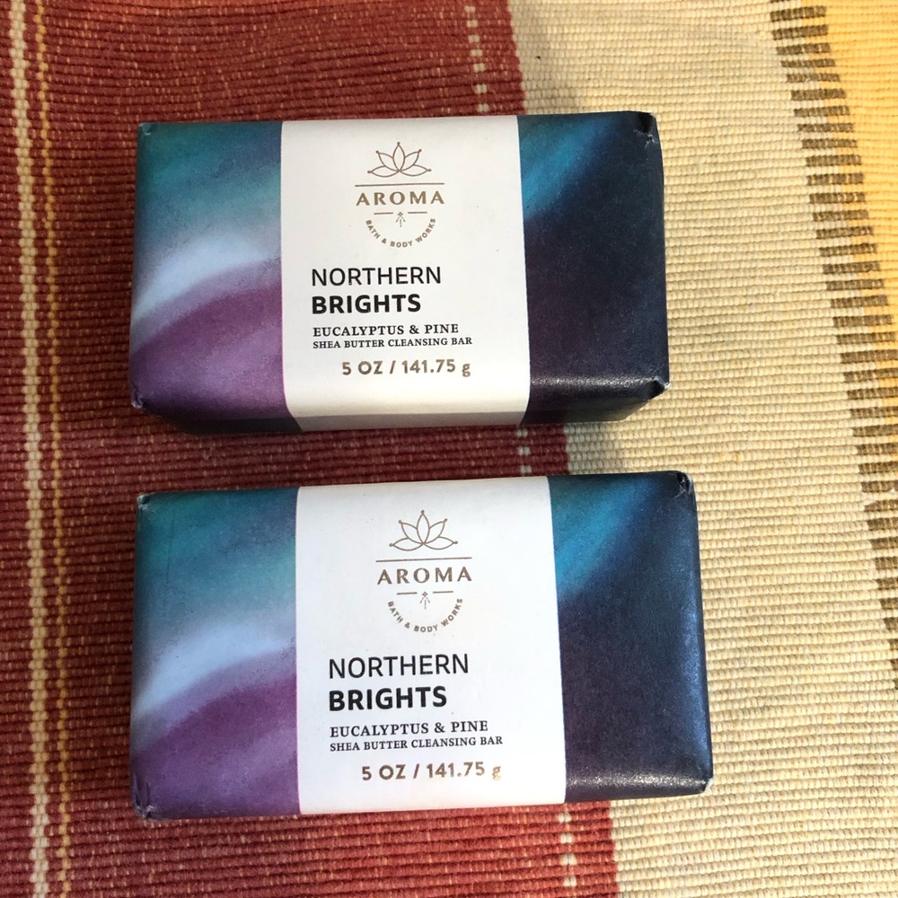 Bath & Body Works Aroma Northern Brights Eucalyptus&Pine Cleansing Bar Retired 2